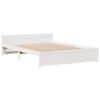 vidaXL Cama con estantería sin colchón madera maciza blanca 160x200 cm