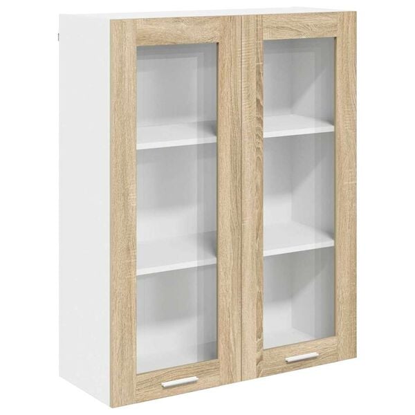 vidaXL Mueble colgante con puerta Roble Sonoma 80 x 31 x 100 cm