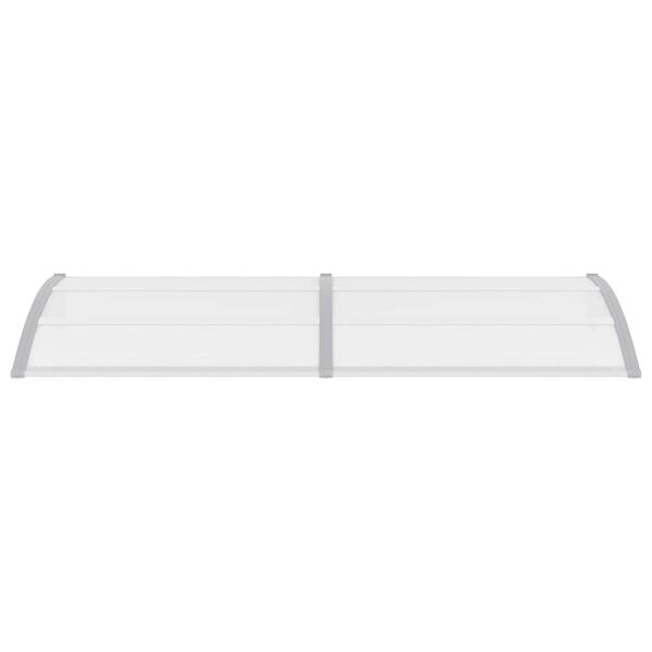 vidaXL Marquesina para puerta PC gris 240x100 cm