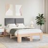 vidaXL Estructura de Cama con Cabecera Tapizada Gris Claro