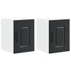 vidaXL Panel de lavaplatos Kalmar 2 uds. Negro Madera de ingenier&iacute;a