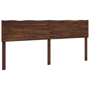 vidaXL Cabecero de borde vivo ROSTOCK Marr&oacute;n Oscuro 200 cm