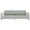 vidaXL Sof&aacute; cama nido terciopelo gris claro 90x190 cm