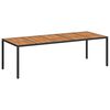 vidaXL Mesa de Jard&iacute;n Negro rat&aacute;n sint&eacute;tico