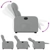 vidaXL Sill&oacute;n el&eacute;ctrico reclinable elevable de tela gris claro