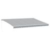 vidaXL Toldo retr&aacute;ctil manual luz LED antracita y blanco 500x350 cm
