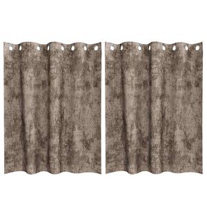 vidaXL Cortinas de Terciopelo 2 uds. Capuchino 140 x 140 cm Terciopelo