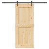 vidaXL Puerta corredera con herrajes madera maciza de pino 95x210 cm