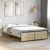 vidaXL Estructura cama madera ingenier&iacute;a metal roble Sonoma 140x190 cm