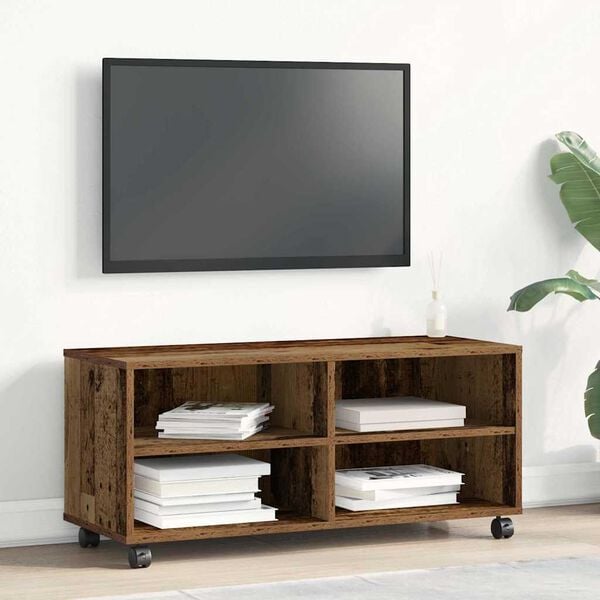 vidaXL Gabinete de TV Marrón 90 x 35 x 40.5 cm Madera contrachapada