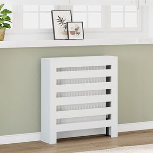 vidaXL Cubierta de radiador madera de ingenier&iacute;a blanco 78x20x82 cm