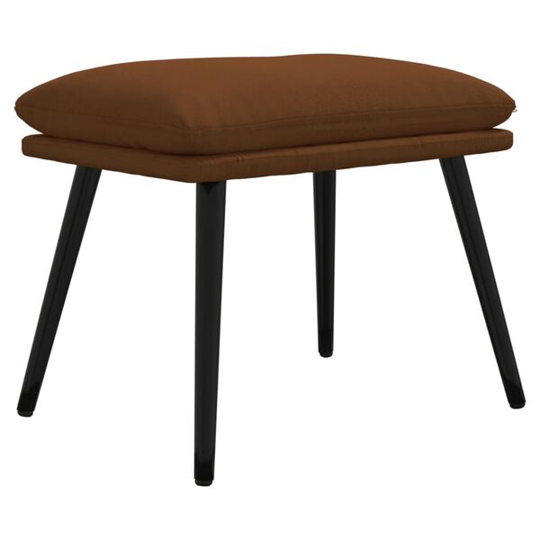 vidaXL Reposapiés tela de microfibra marrón 45x30x35 cm