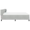 vidaXL Cama tipo Box Spring Gris claro 180 x 200 cm Terciopelo