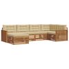 vidaXL Conjunto de sof&aacute;s de exterior con coj&iacute;n 6 pcs Natural y Beige