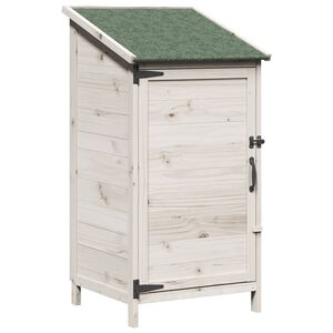 vidaXL Cobertizo de Jard&iacute;n con techo Blanco 59 x 56 x 113,5 cm