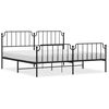 vidaXL Estructura cama sin colch&oacute;n con estribo metal negro 193x203 cm