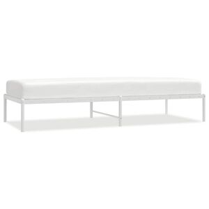 vidaXL Estructura de cama sin colch&oacute;n metal blanco 80x200 cm