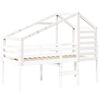 vidaXL Techo de cama infantil madera maciza pino blanco 198x87x113 cm
