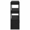 vidaXL Vitrina Roble negro 30 x 80 x 90 cm Madera contrachapada
