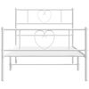 vidaXL Estructura cama sin colchón con estribo metal blanco 90x190 cm