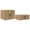vidaXL Armario de almacenamiento 2 uds. Roble artisan 103 x 41 x 40 cm