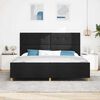 vidaXL Estructura de cama con cabecera Negro 200 x 200 cm tela