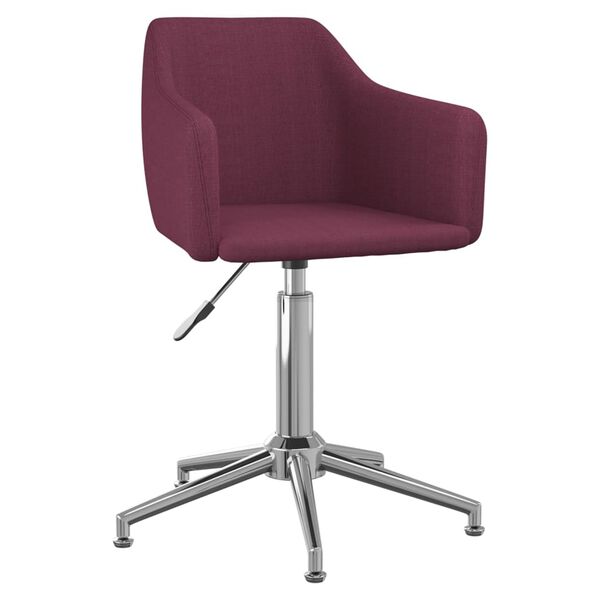 vidaXL Sillas de comedor giratorias 2 unidades tela morado