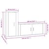vidaXL Set de muebles de TV 2 pzas madera contrachapada roble ahumado