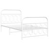 vidaXL Estructura cama sin colchón con estribo metal blanco 100x190 cm