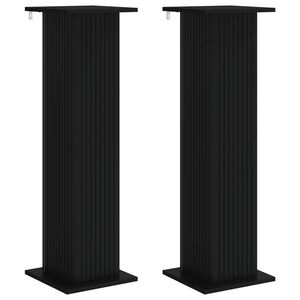vidaXL Soporte de plantas 2 uds. Negro 30,5 x 30 x 100,5 cm