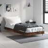 vidaXL Estructura cama sin colch&oacute;n madera roble ahumado 75x190 cm