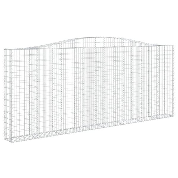 vidaXL Cestas de gaviones 10 uds forma de arco hierro 400x30x160/180cm