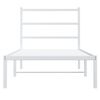 vidaXL Estructura cama sin colch&oacute;n con cabecero metal blanco 90x200 cm
