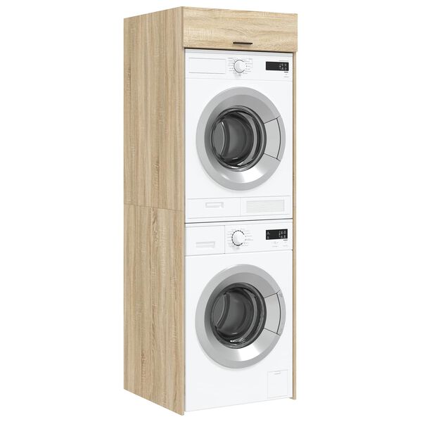 vidaXL Armario para lavadora con puerta Sonoma 67,5 x 68 x 200 cm