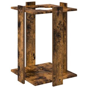vidaXL soporte para tacos de billar Madera de ingenier&iacute;a Roble Ahumado