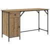 vidaXL Escritorio de Computadora Roble artisan Madera contrachapada