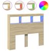 vidaXL Cabecero de cama con LED roble Sonoma 120x17x102 cm
