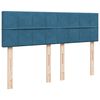 vidaXL Cama box spring con colch&oacute;n terciopelo azul 160x200 cm