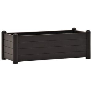 vidaXL Arriate elevado de jard&iacute;n PP gris antracita 100x43x35 cm