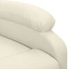 vidaXL Sillón de masaje elevable tela color crema
