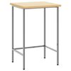 vidaXL Mesa de Esquina Gris 55 x 55 x 85 cm Acero y madera engineered