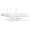 vidaXL Estructura cama sin colchón con cabecero metal blanco 120x190cm