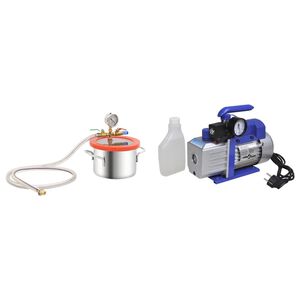 vidaXL C&aacute;mara de vac&iacute;o con bomba de una etapa 3,7 L