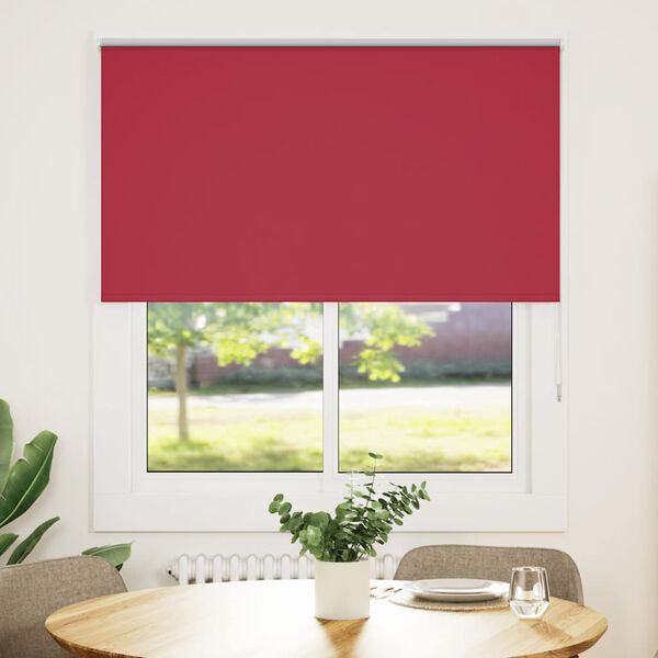 vidaXL Estor Enrollable Opaco Rojo 130x130 cm Tela Ancho 126,6 cm