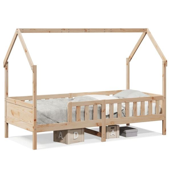 vidaXL Cama con forma de casa para ni&ntilde;os madera maciza pino 90x190 cm