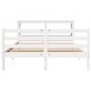 vidaXL Estructura de cama sin colch&oacute;n madera de pino blanca 140x190 cm