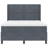 vidaXL Cama tipo Box Spring Gris oscuro 140 x 200 cm Terciopelo