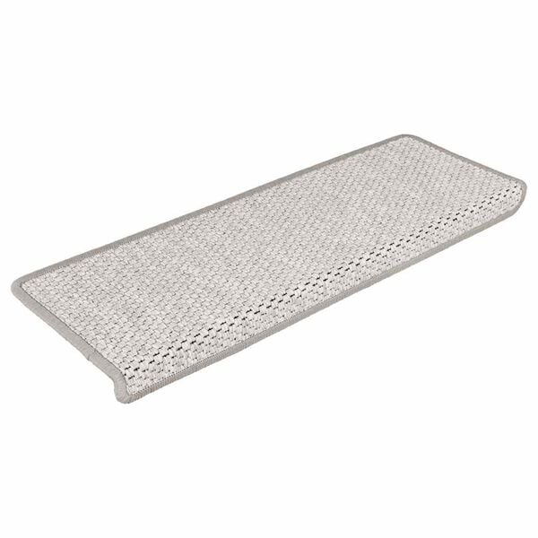 vidaXL Alfombrillas autoadhesivas sisal 15 uds platina 65x21x4 cm