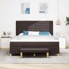 vidaXL Cama tipo Box Spring Marr&oacute;n Oscuro 180 x 200 cm tela
