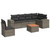 vidaXL Set de sof&aacute;s de jard&iacute;n 7 piezas con cojines rat&aacute;n PE gris